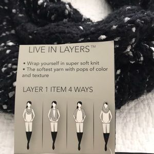 Infinity nylon/polyester scarf